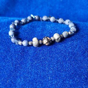 Sophisticated Blue Stretch Bracelet